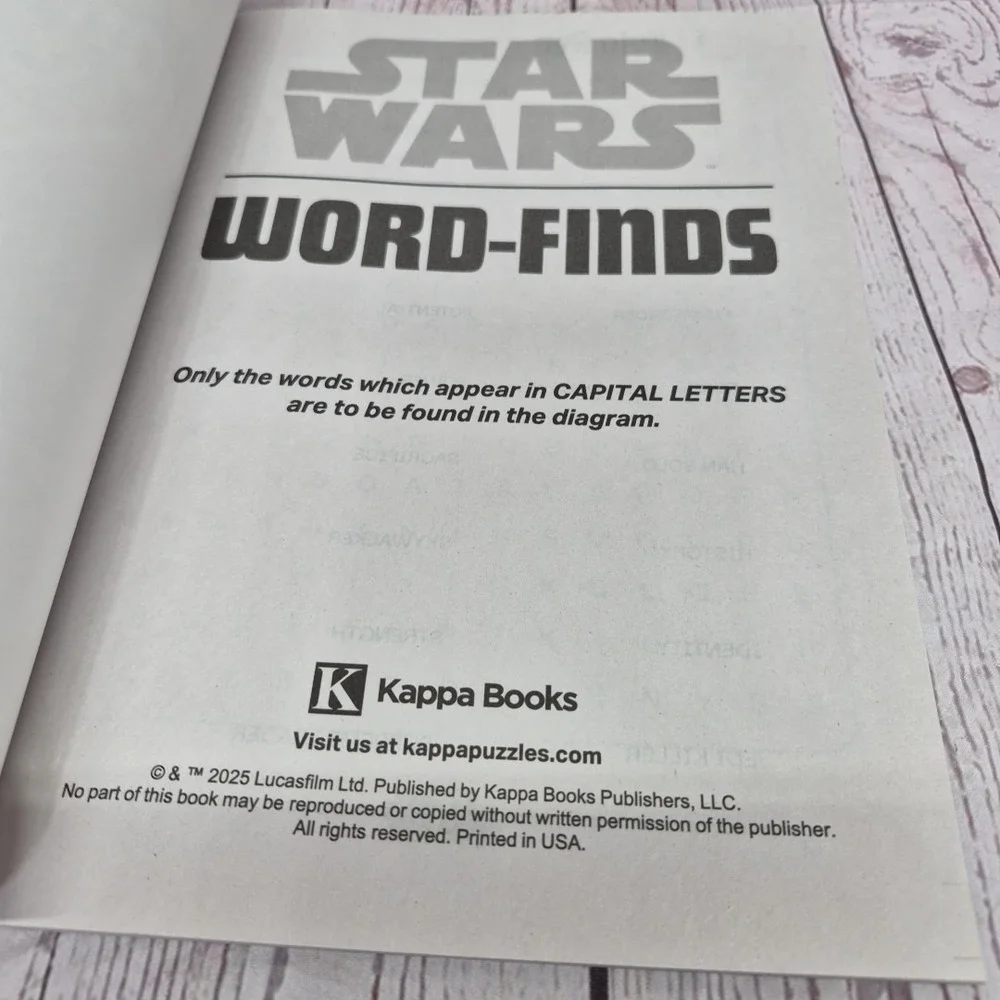 Star Wars Word-Finds Puzzle Book~Braintainment~ Volume 1&2~2 Books
